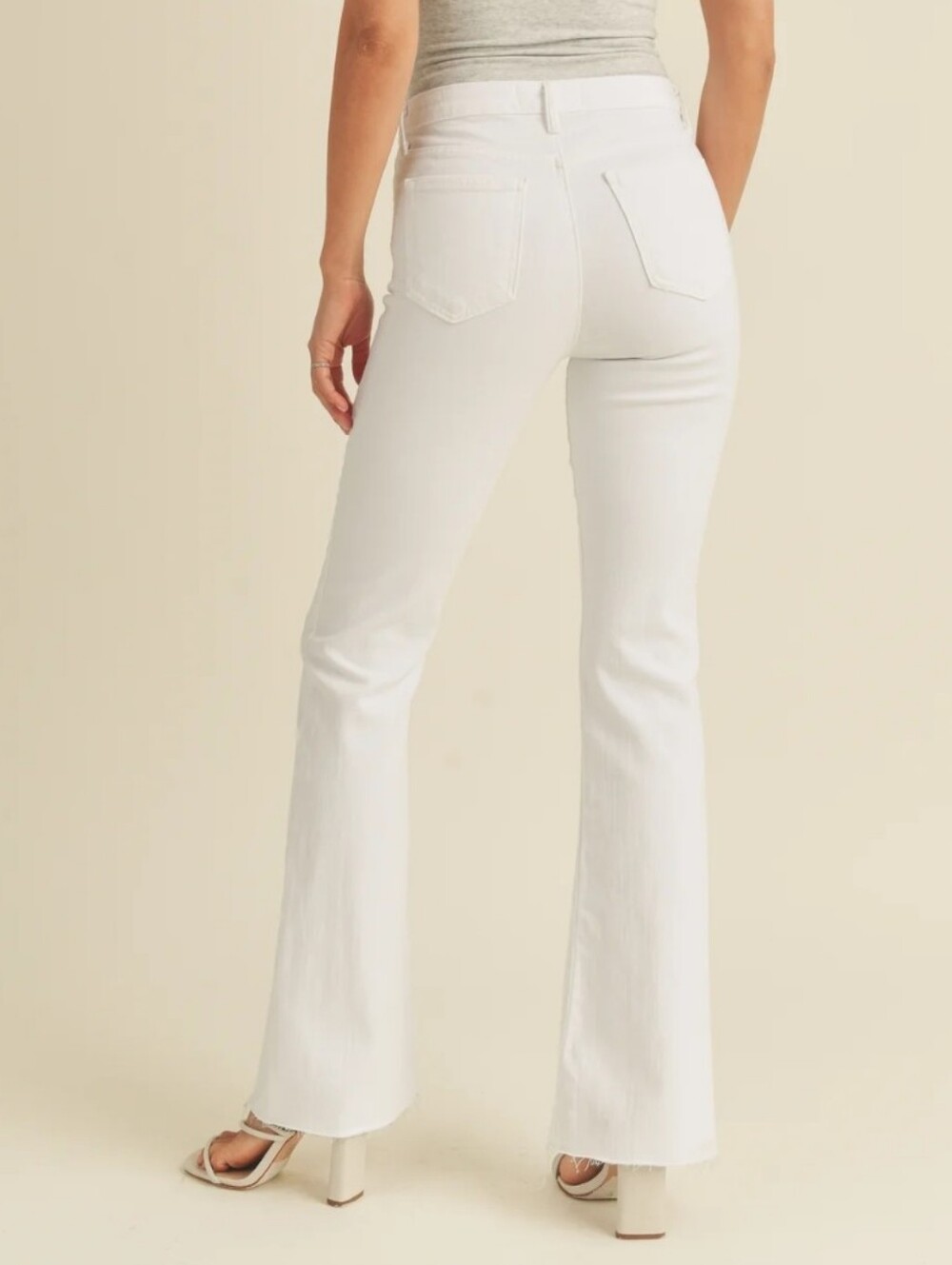 Just Black Denim NWT High Rise Scissor Cut Flare Jeans White 31 - Picture 8 of 13